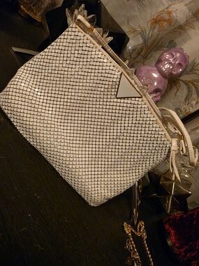 Vintage ~Bueno Mesh Evening Clutch with Gold Accents